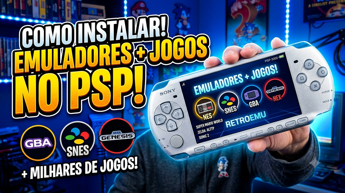 Download e Tutorial Como Colocar Emuladores no PSP com + de 2000 JOGOS