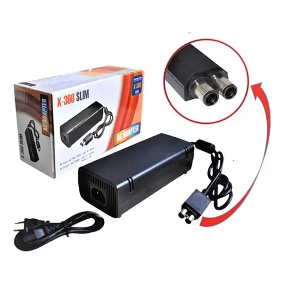 Fonte Energia Compatível Com Xbox 360 Slim 2 Pinos Bivolt