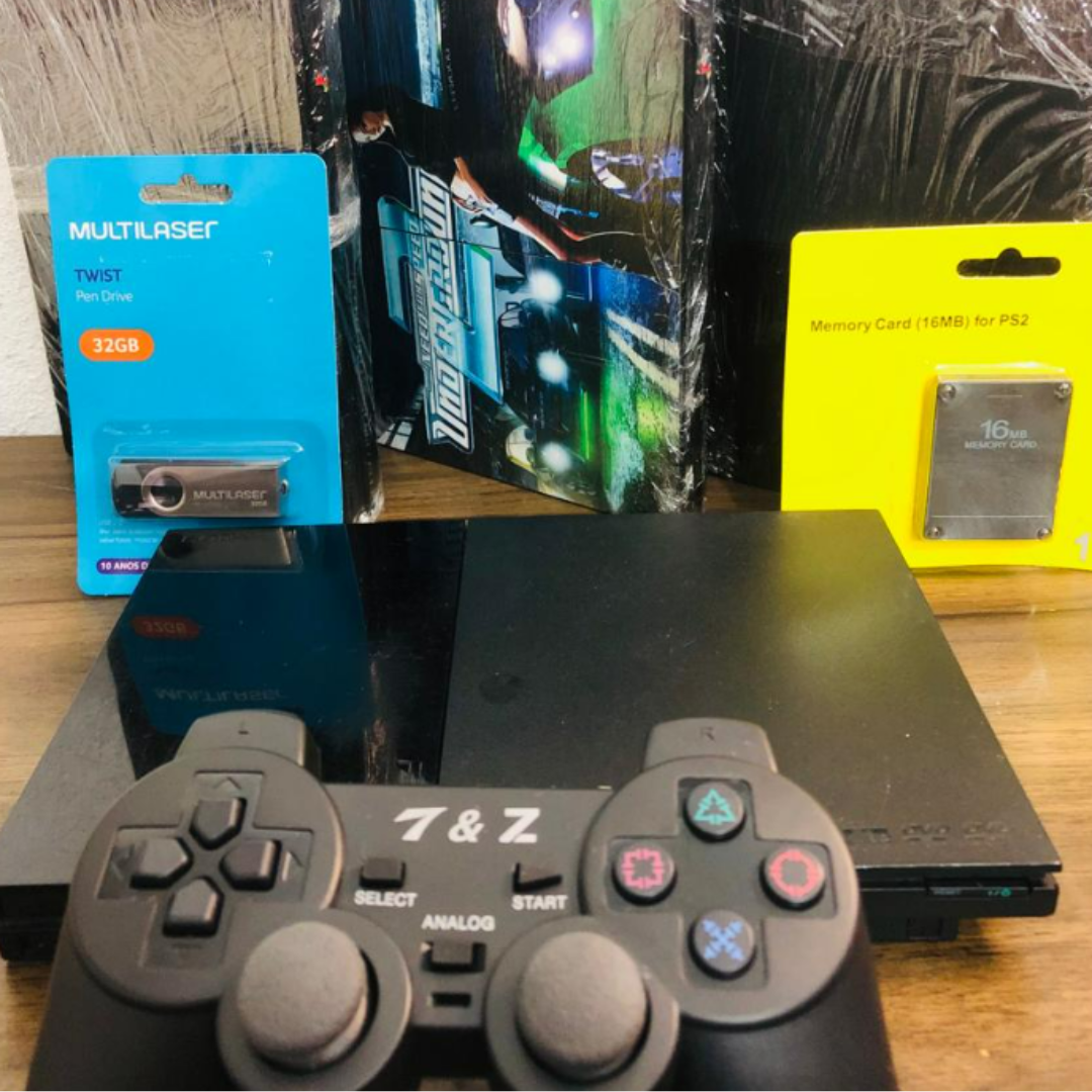 PlayStation 2 com KIT OPL - Leitor OFF, apenas OPL! - Recon