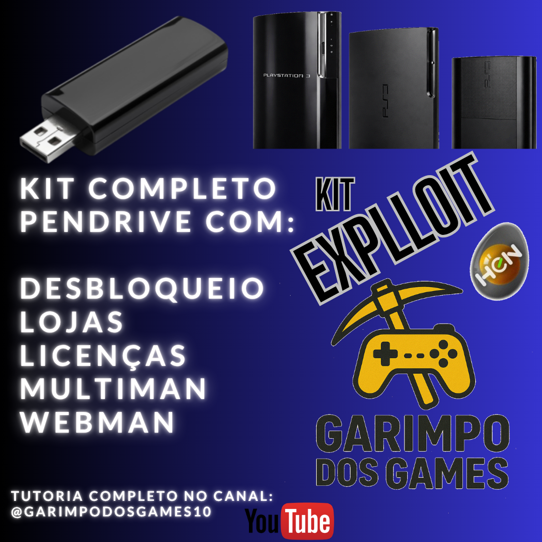 Kit Explloit HEN / Desbloqueio para QUALQUER PlayStation 3 - Atualizado!