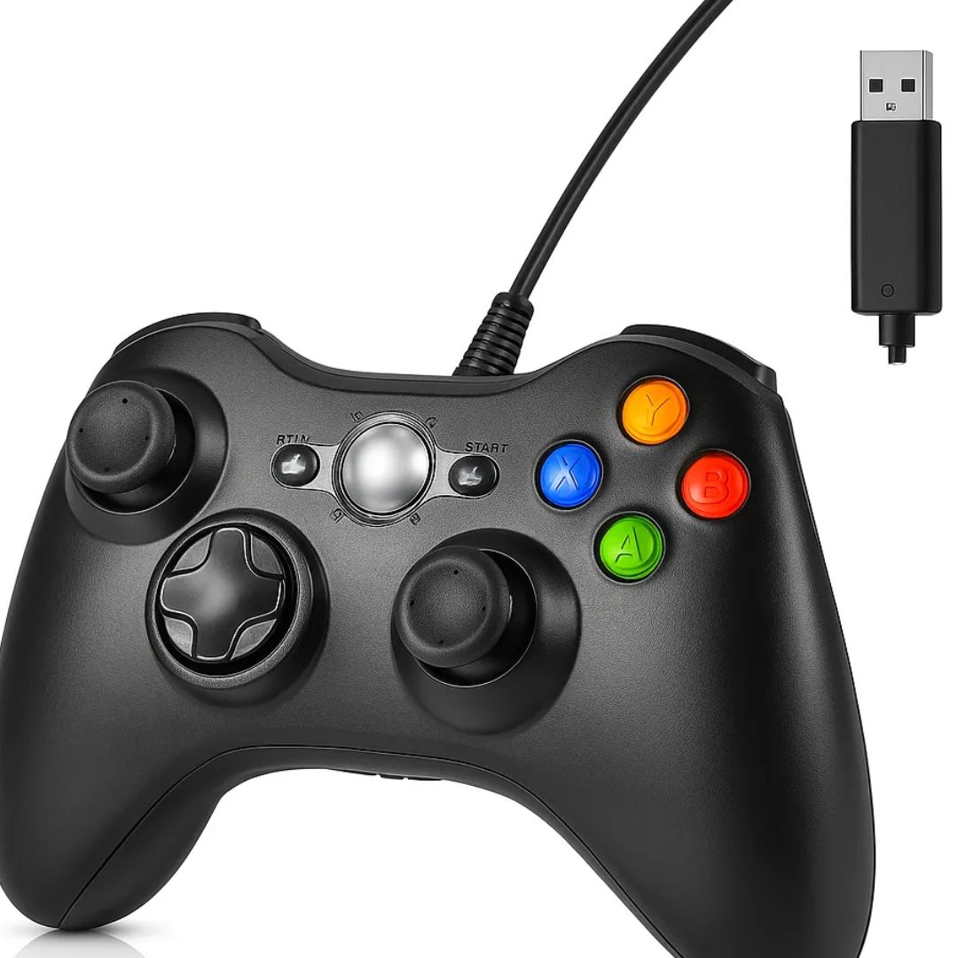 Controle Para Xbox 360 Com Fio - Primeira Linha NOVO